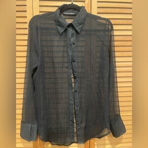 Naked Wardrobe Black Sheer Blouse
